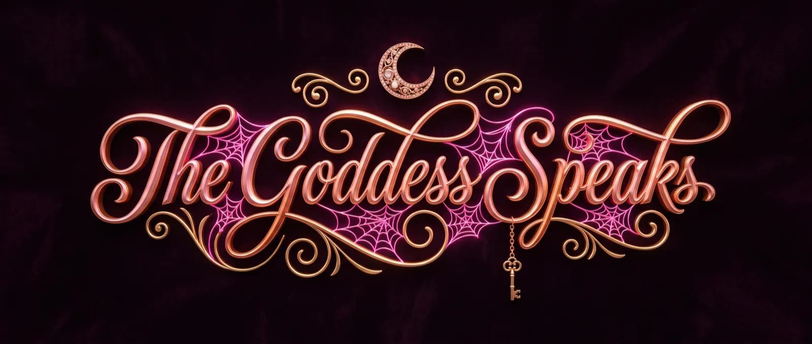 The Goddess Speaks, in rose-gold script, the title of the memoir